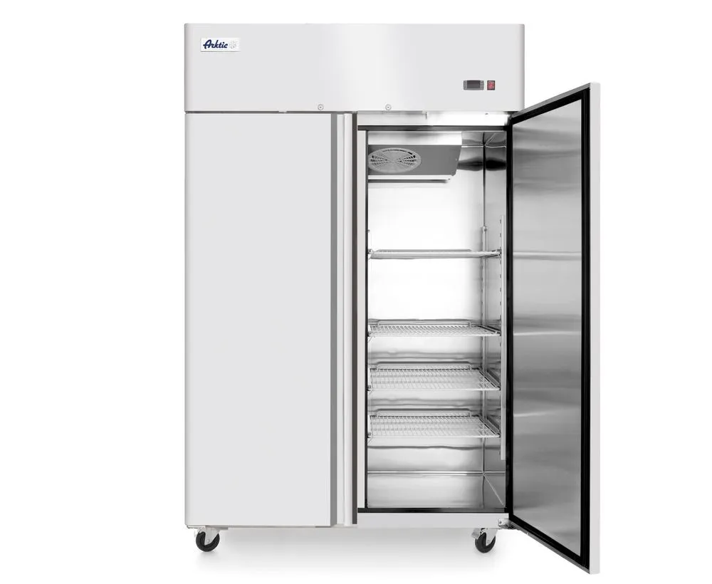 Kühlschrank mit positiver Kühlung aus Edelstahl, 2 Türen - 1240 L