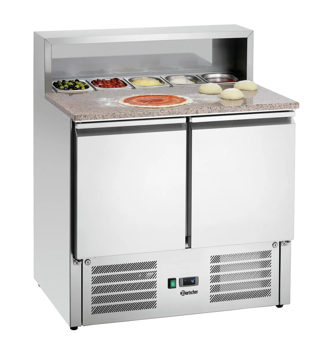 Gekühlte Saladette für Pizzaiolo - 5 Behälter 1/6 GN