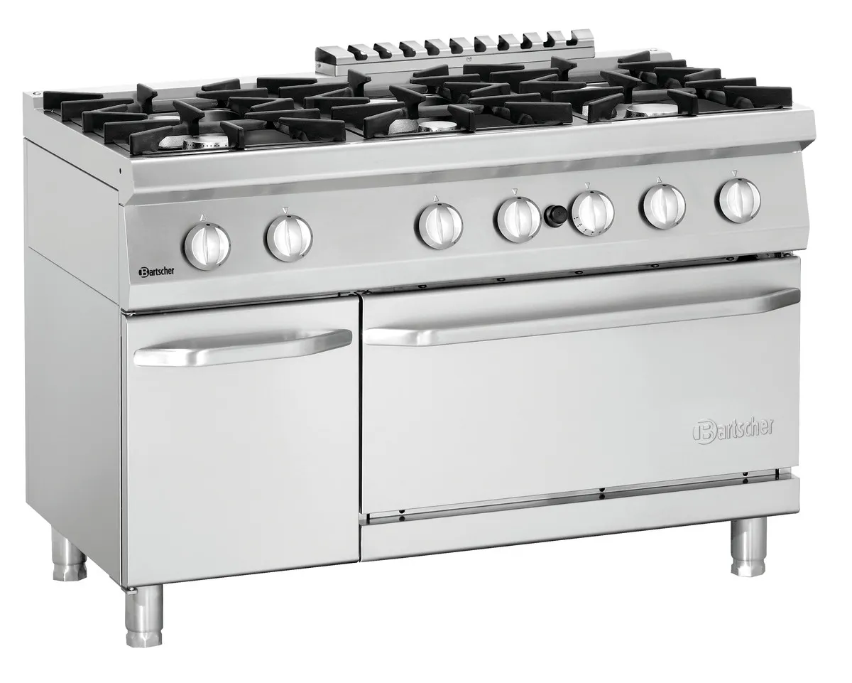 Gasherd Serie 700 - 6 Gasbrenner & Gasbackofen GN2/1