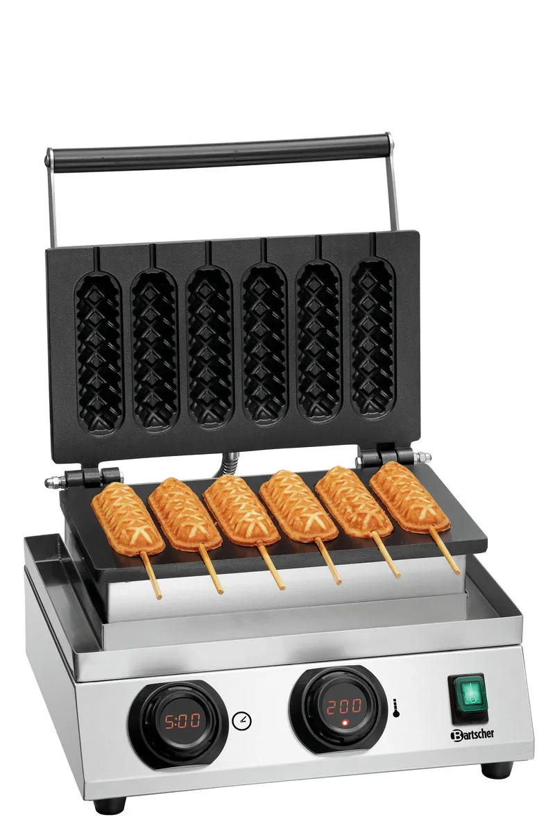 Professionelles Waffeleisen Lolly - 6 Waffeln in Ähren