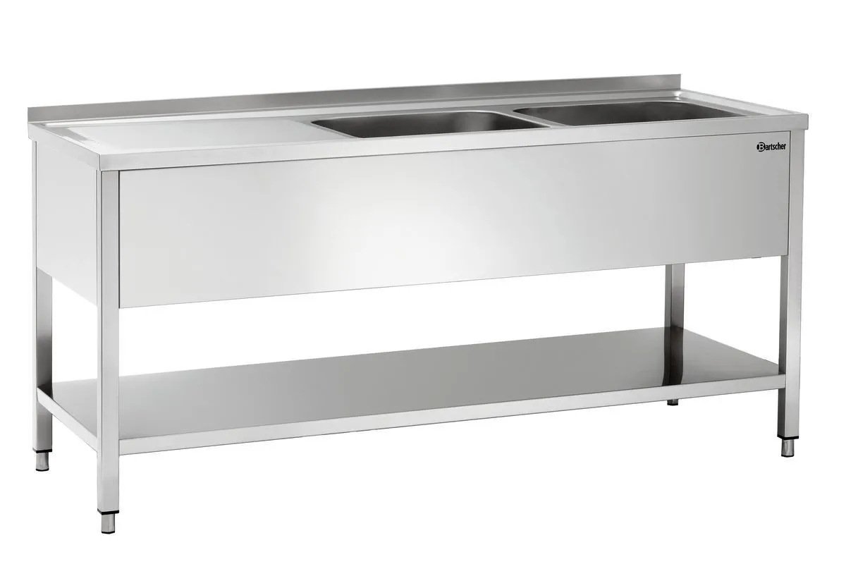 Tauchwaschbecken Abtropffläche links - 700 x 1800 mm