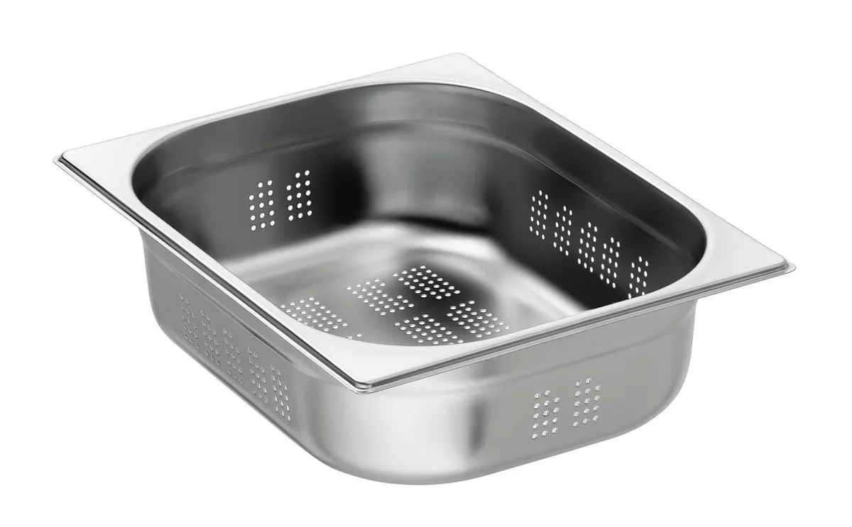 Bac Gastronorm GN 1/2 Durchbrochen Edelstahl - Tiefe 100 mm - 6,5 L