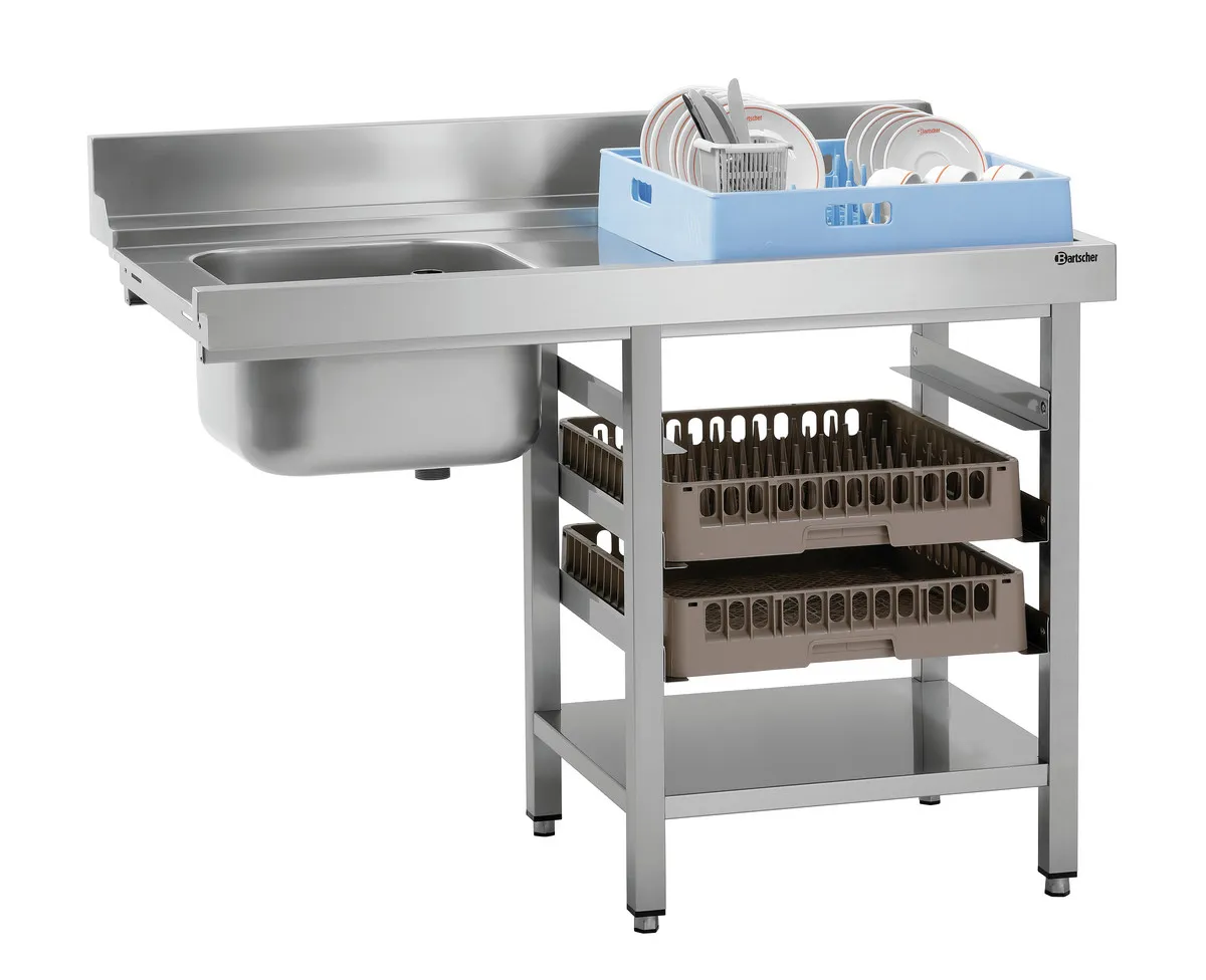 Sortiertisch mit 1 Behälter - Rechts - L 1200 x T 715 mm