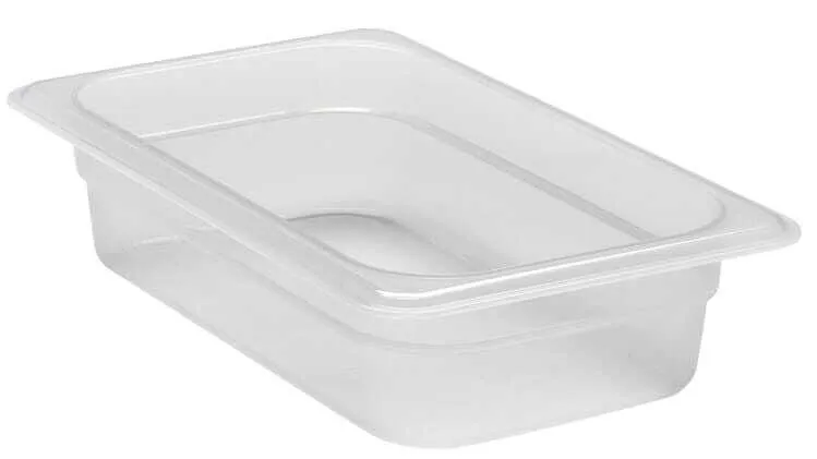 Bac gastronorme en polypropylène translucide GN 1/4 - Lot de 6