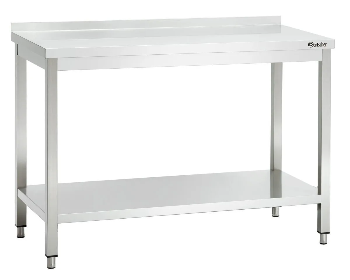Edelstahltisch mit Aufkantung - L 1200 x T 600 mm