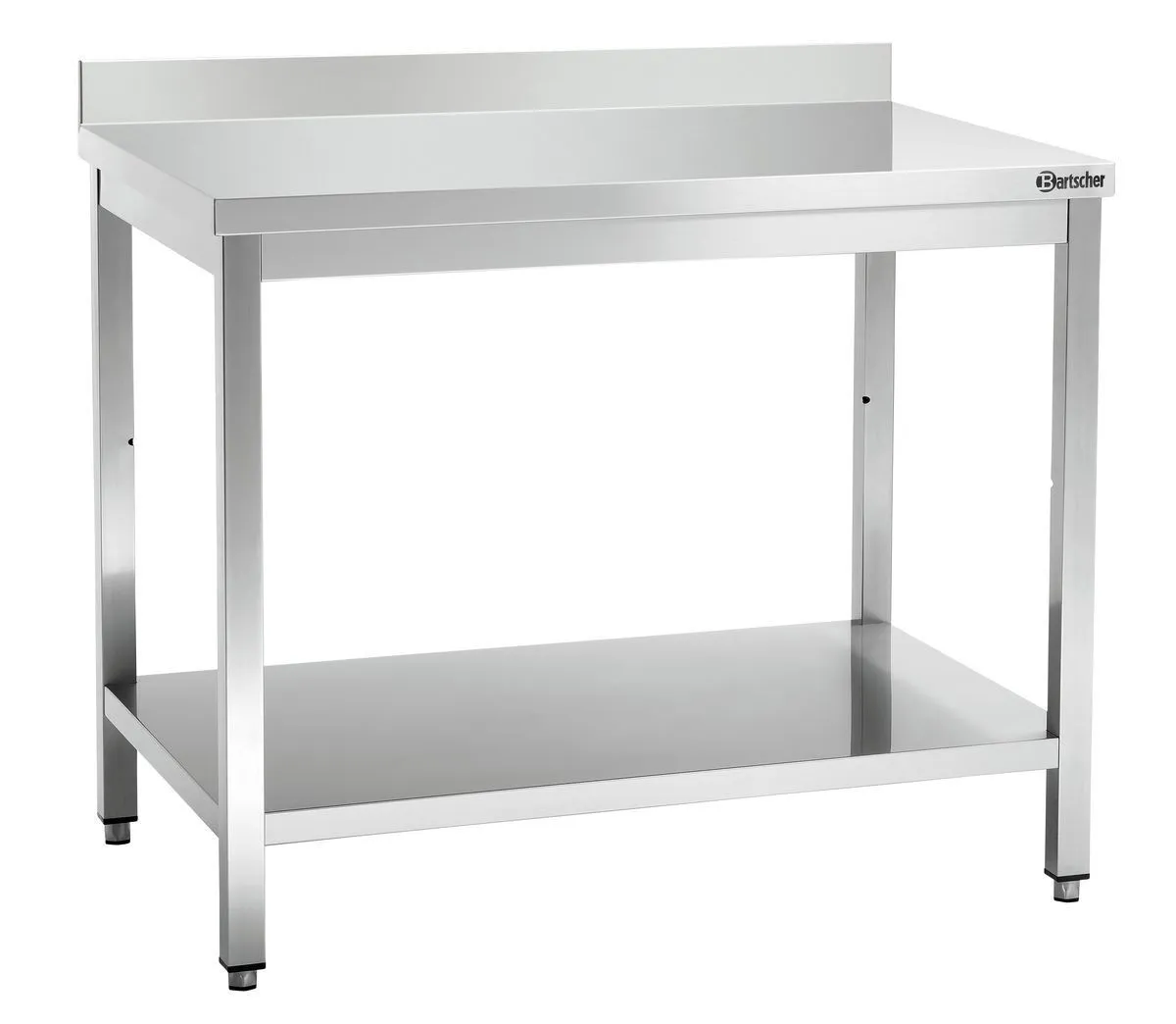 Edelstahltisch mit Aufkantung - L 1000 x T 700 mm