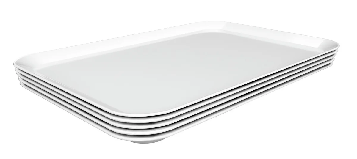 Präsentationsplatte Melamin Weiß - L 280 x T 420 x H 17 mm - Satz von 5