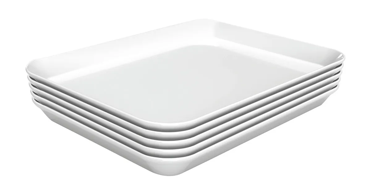 Präsentationsplatte Melamin Weiß - L 150 x T 190 x H 17 mm - Satz von 5