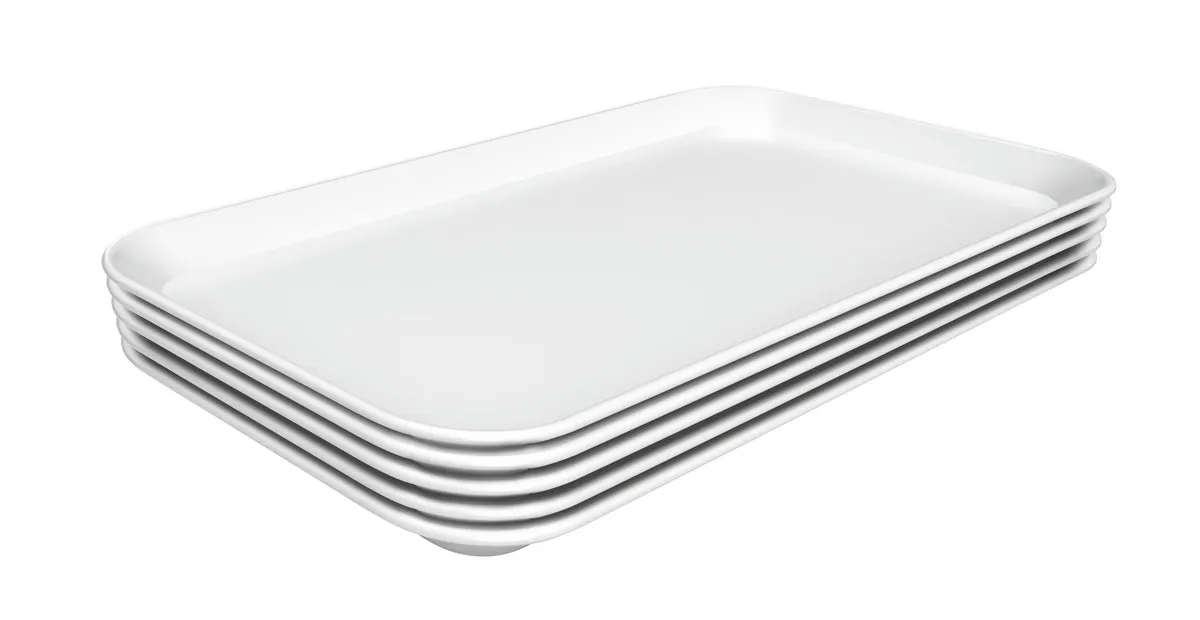 Präsentationsplatte Melamin Weiß - L 190 x B 300 x H 17 mm - Set von 5