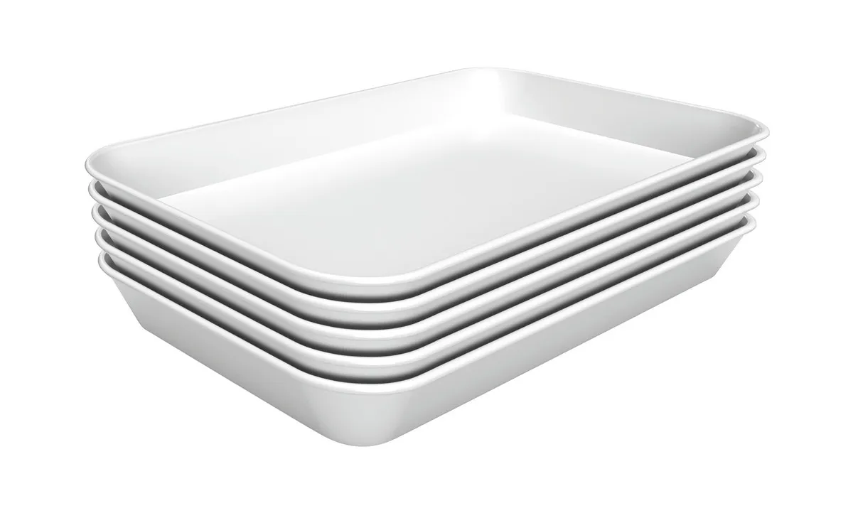 Präsentationsplatte Melamin Weiß - L 250 x B 350 x H 40 mm - Satz von 5