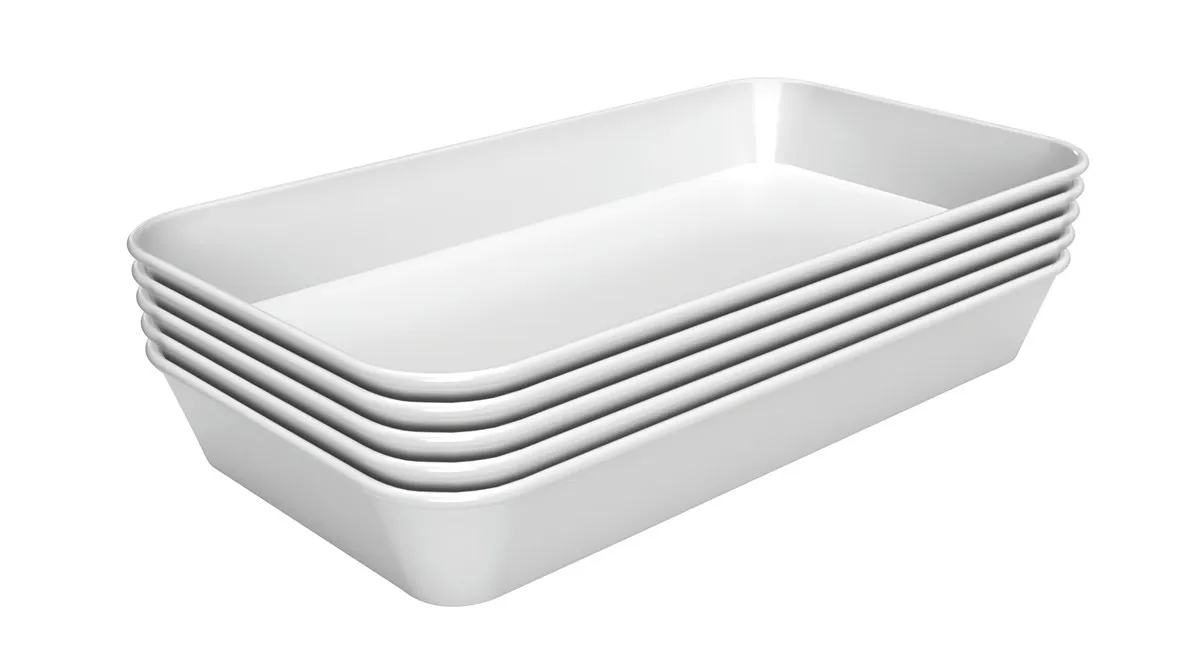 Präsentationsplatte Melamin Weiß - L 160 x T 290 x H 17 mm - Satz von 5