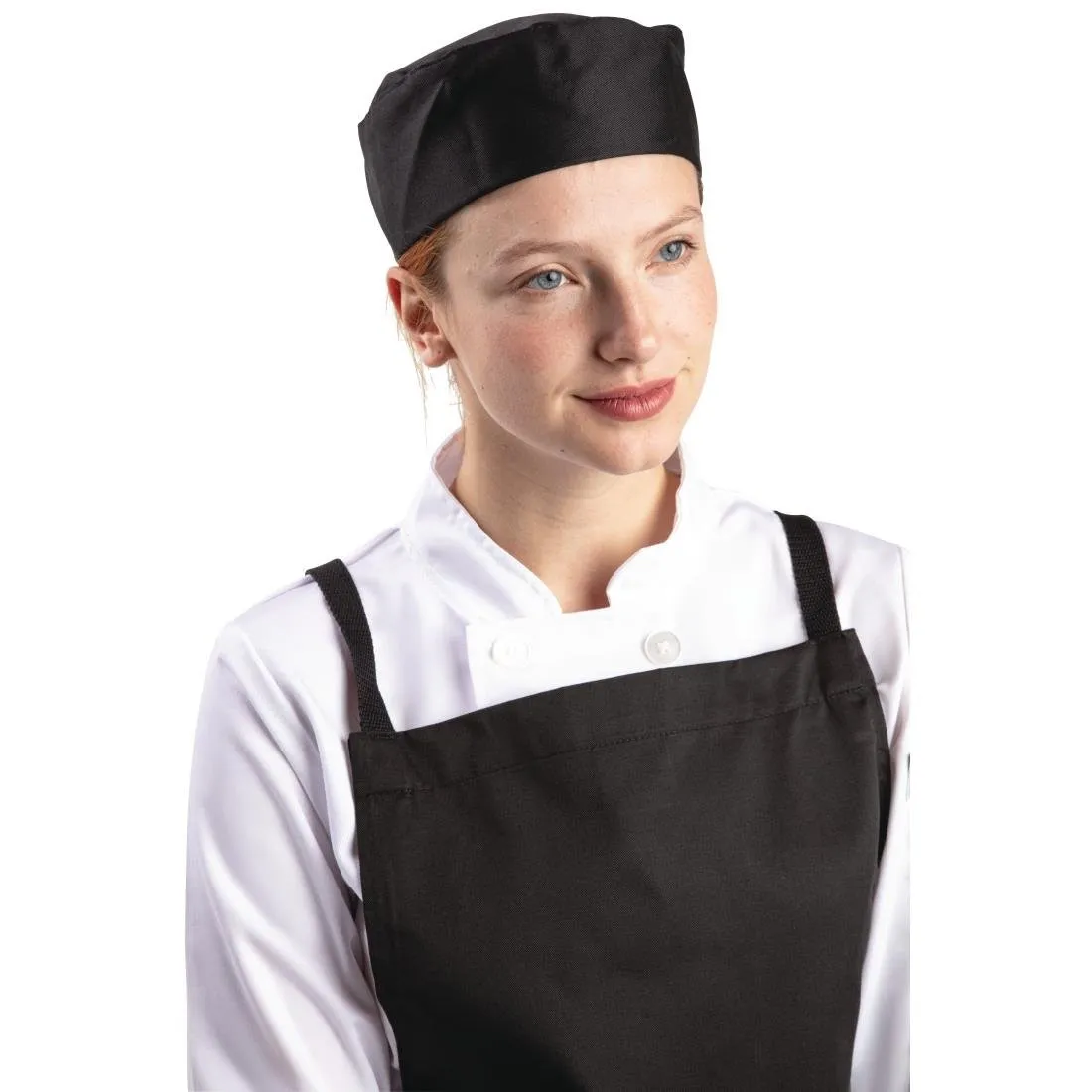 Kochmütze Schwarz aus Polycotton - Größe L