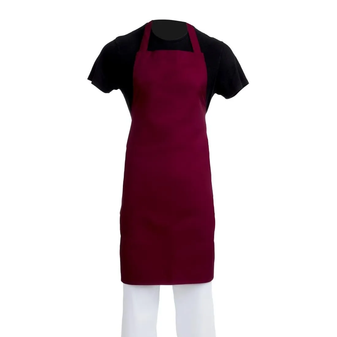 Schürze Latz Bordeaux aus Polycotton - 970 x 710 mm