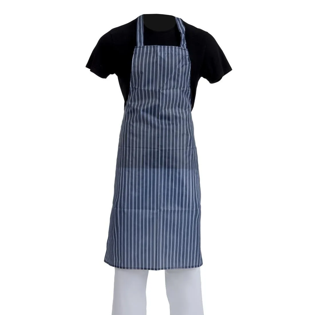 Schürze mit abweisender gestreifter Latzschürze in Blau und Weiß - 1016 x 711 mm