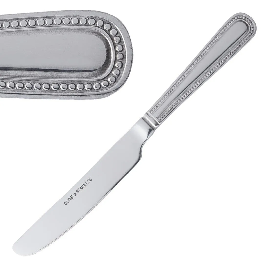 Dessertmesser Bead mit massivem Griff - Set mit 12 Stück
