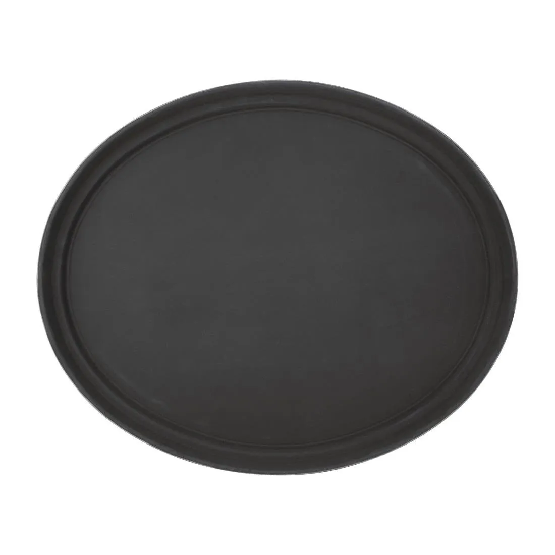 Ovales Kunststoff-Antirutsch-Tablett - 685 x 560 mm