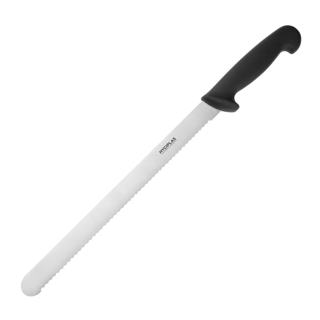 Gekerbtes schwarzes Tranchiermesser - Klinge 30,5 cm