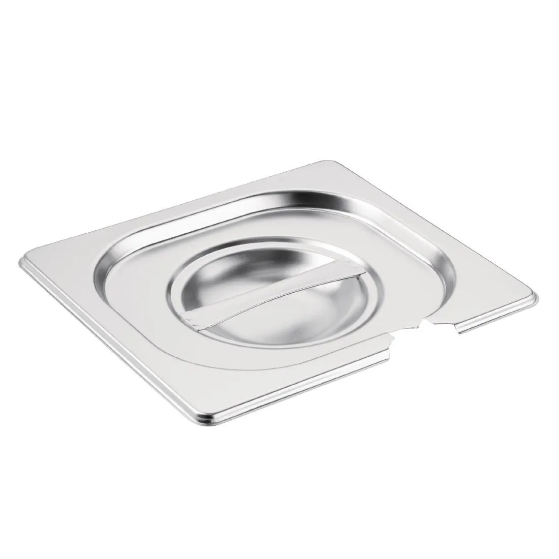 Deckel aus Edelstahl GN 1/6 mit Kerbe