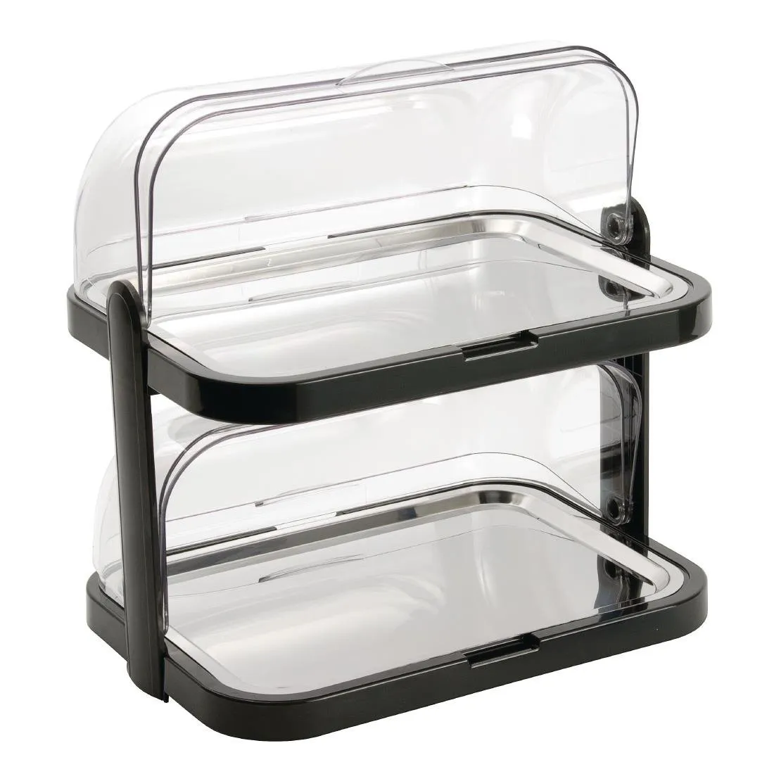 Kühlregal mit 2 Etagen und klappbarem Deckel - 440 x 320 mm