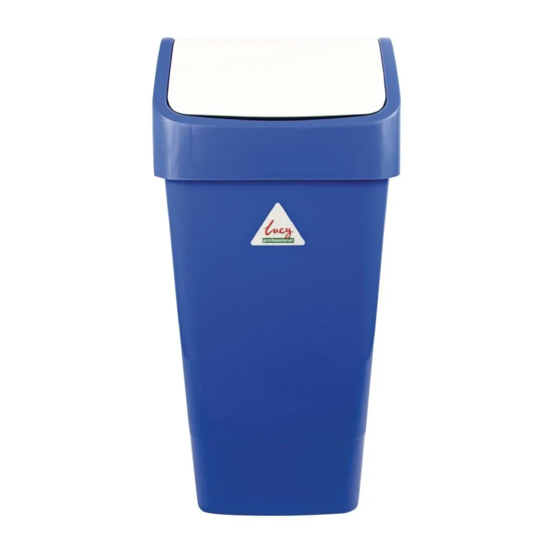 Blauer Mülleimer aus Polypropylen mit Schwingdeckel - 50 L