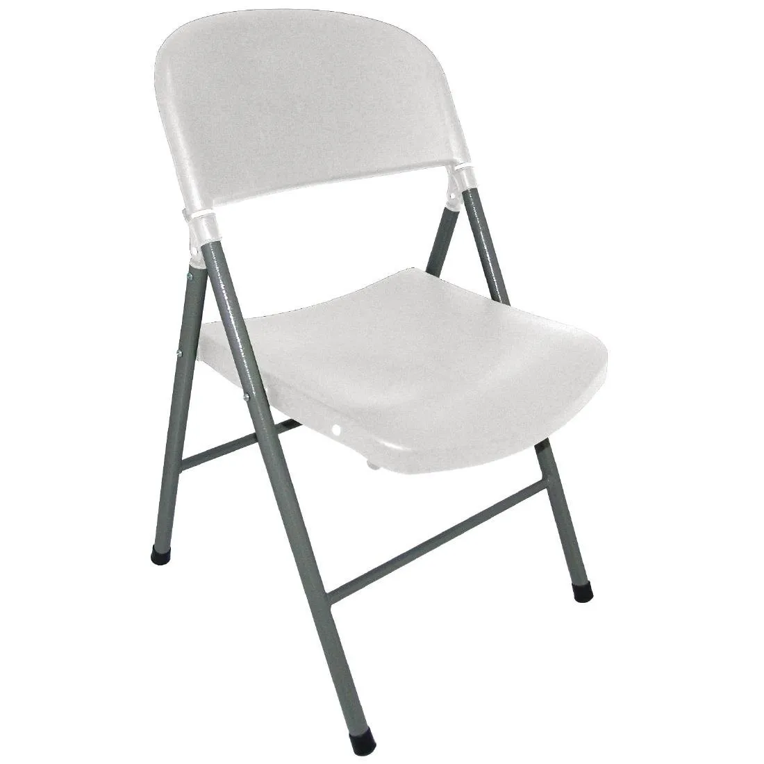 Klappstuhl Weiß und Grau - Set von 2