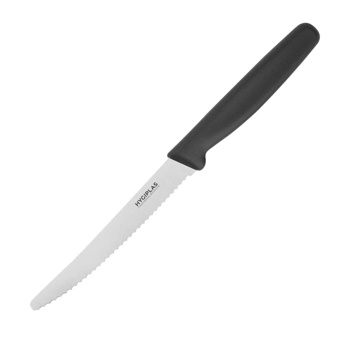 Tomatenmesser Schwarz - 10 cm gezackte Klinge