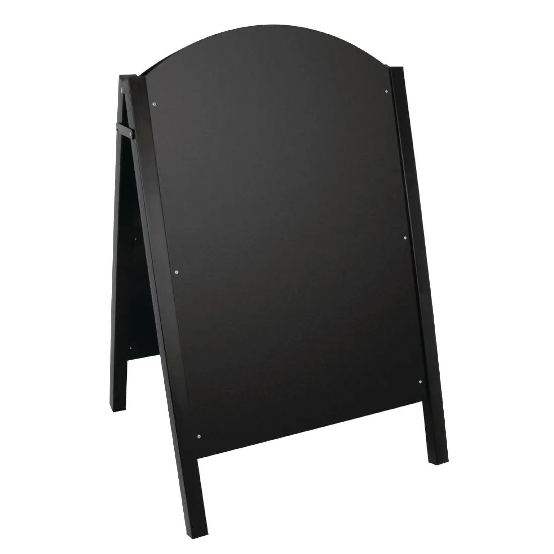 Schwarze Gehwegtafel mit Metallstruktur - 675 x 660 mm