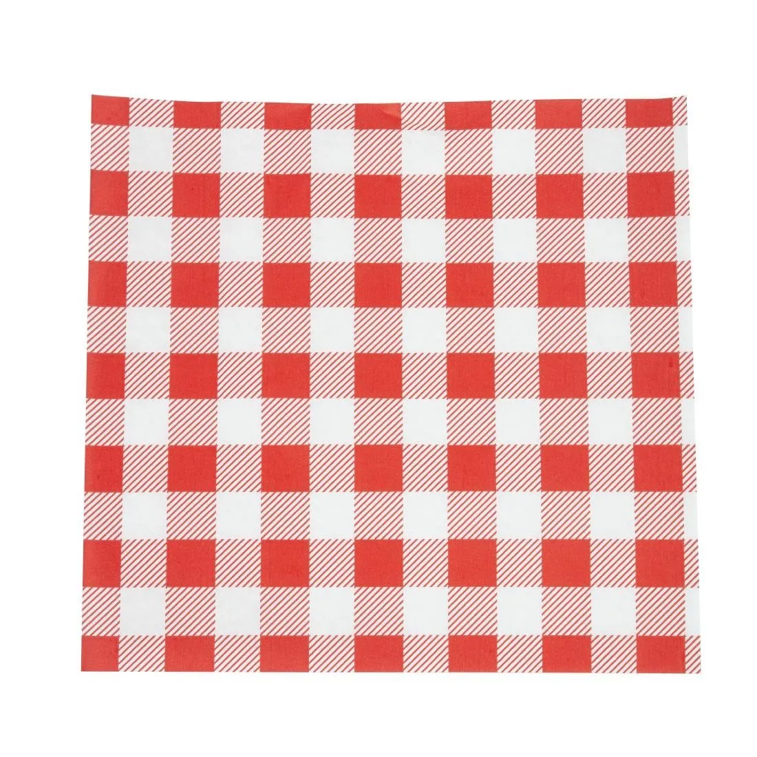 Fettdichtes Vichy-Rot-Papier 250 x 250 mm - Packung mit 200