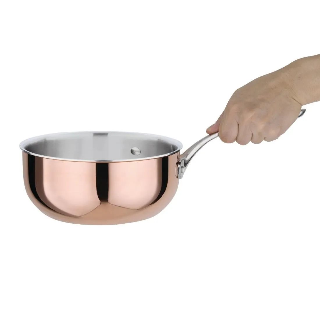 Kupfer-Sauteuse mit 3 Schichten für Induktion - Ø 200 mm