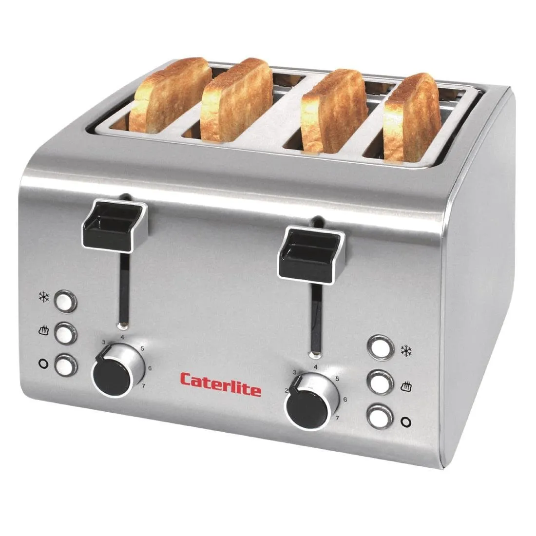 Toaster aus Edelstahl - 4 Scheiben
