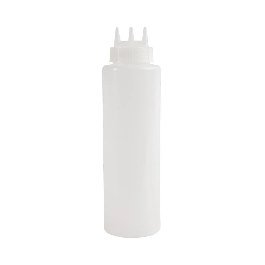 Transparente Weichflasche mit 3 Ausgüssen - 908 ml