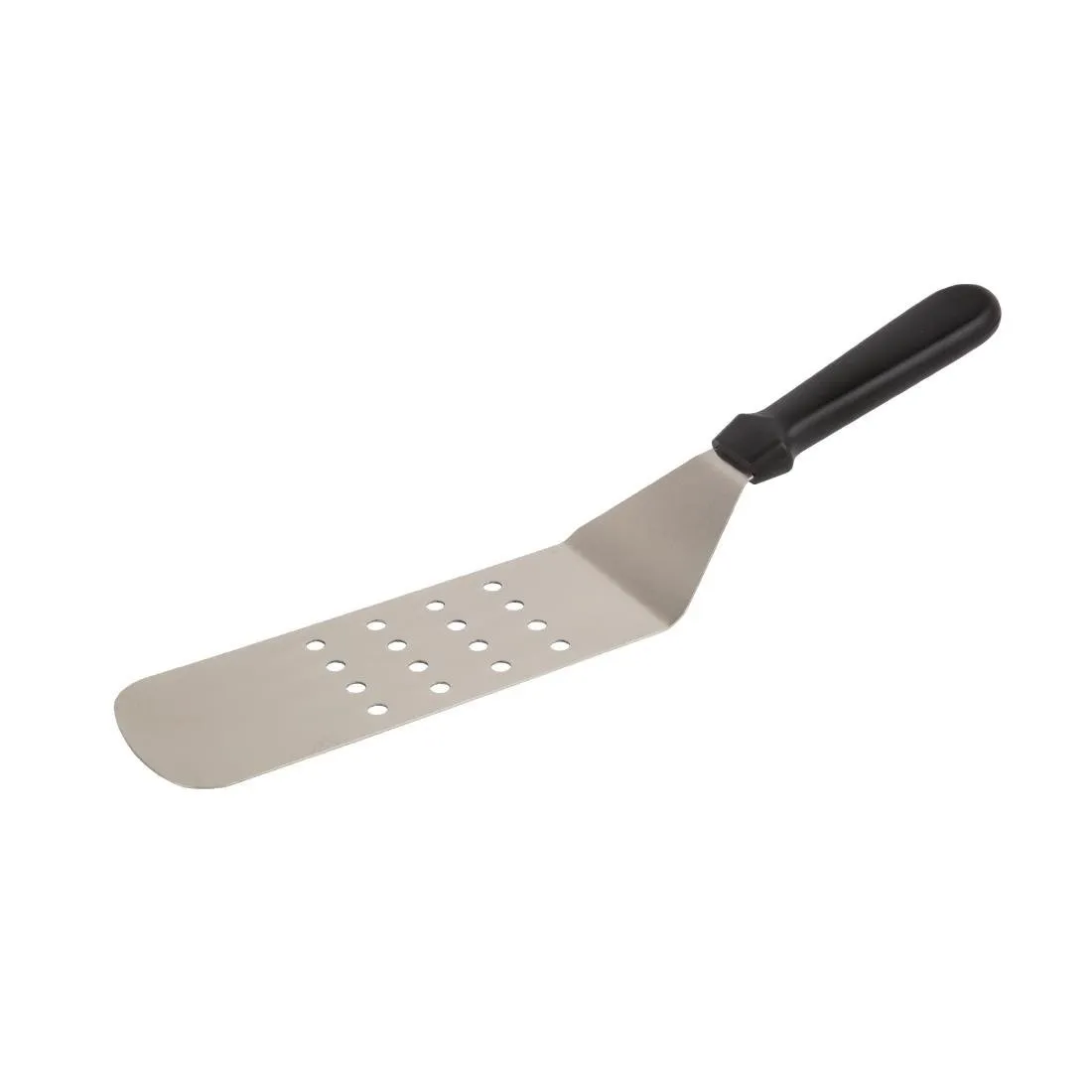 Gebogener gelochter Edelstahl-Spatel - 25,5 cm