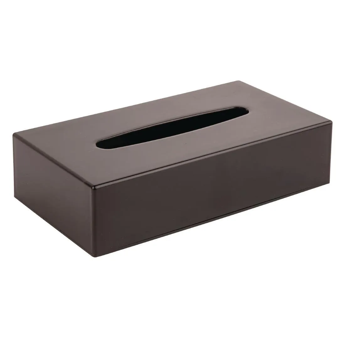 Rechteckige schwarze Taschentuchbox