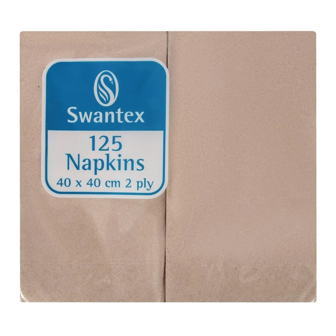 Servietten aus kompostierbarem Kraftpapier, vorgefaltet, 2-lagig, 400 x 400 mm - Packung mit 2000 Stück