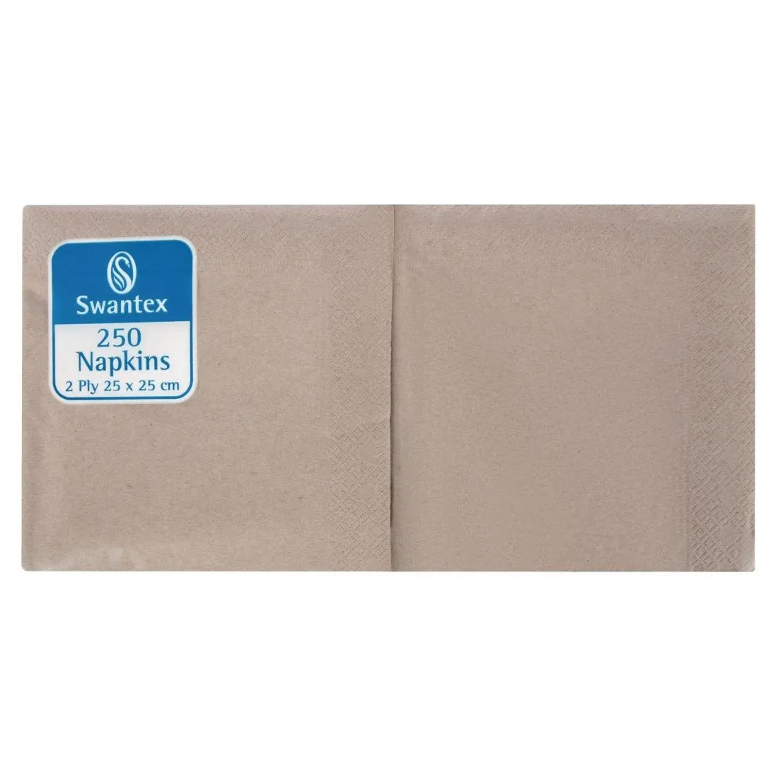 Servietten Frühstück Kraft Kompostierbar 2-lagig 250 x 250 mm - Packung mit 2000