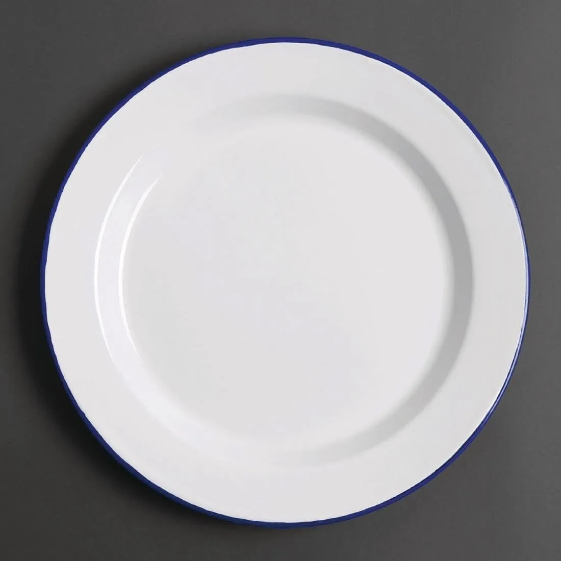 Flacher Emaille-Stahl-Teller - ø 300 mm - Set mit 6