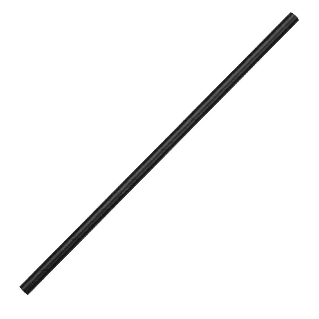 Kompostierbare schwarze Papierstrohhalme - L 210 mm - Packung mit 250