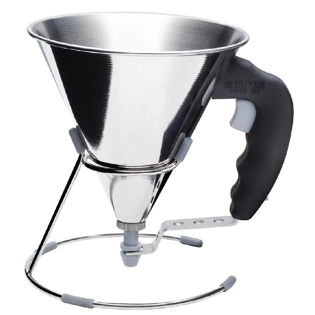 Mini Edelstahl-Trichter mit automatischem Kolben - 800ml