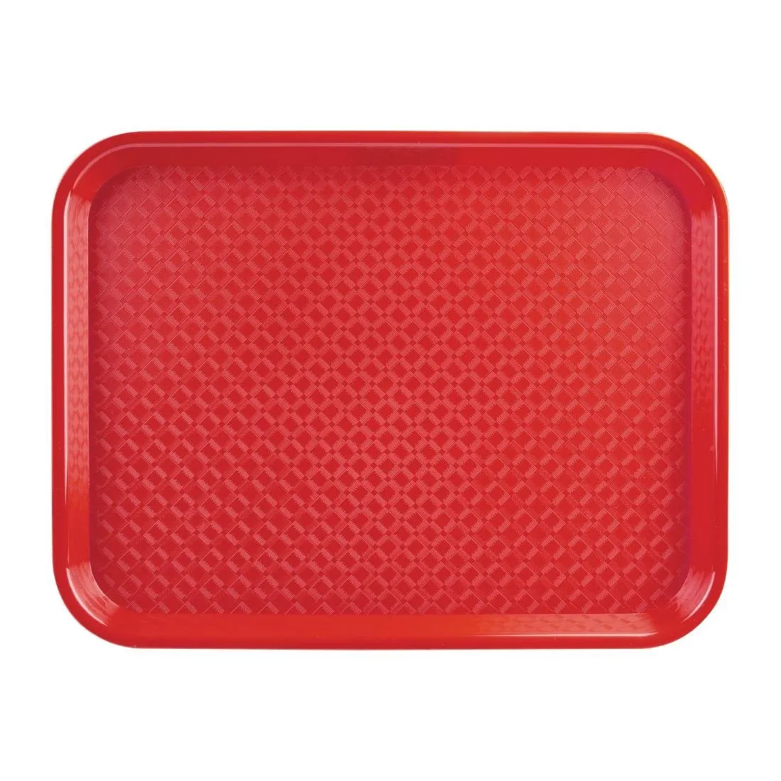 Tablett Fast-Food aus rotem Kunststoff