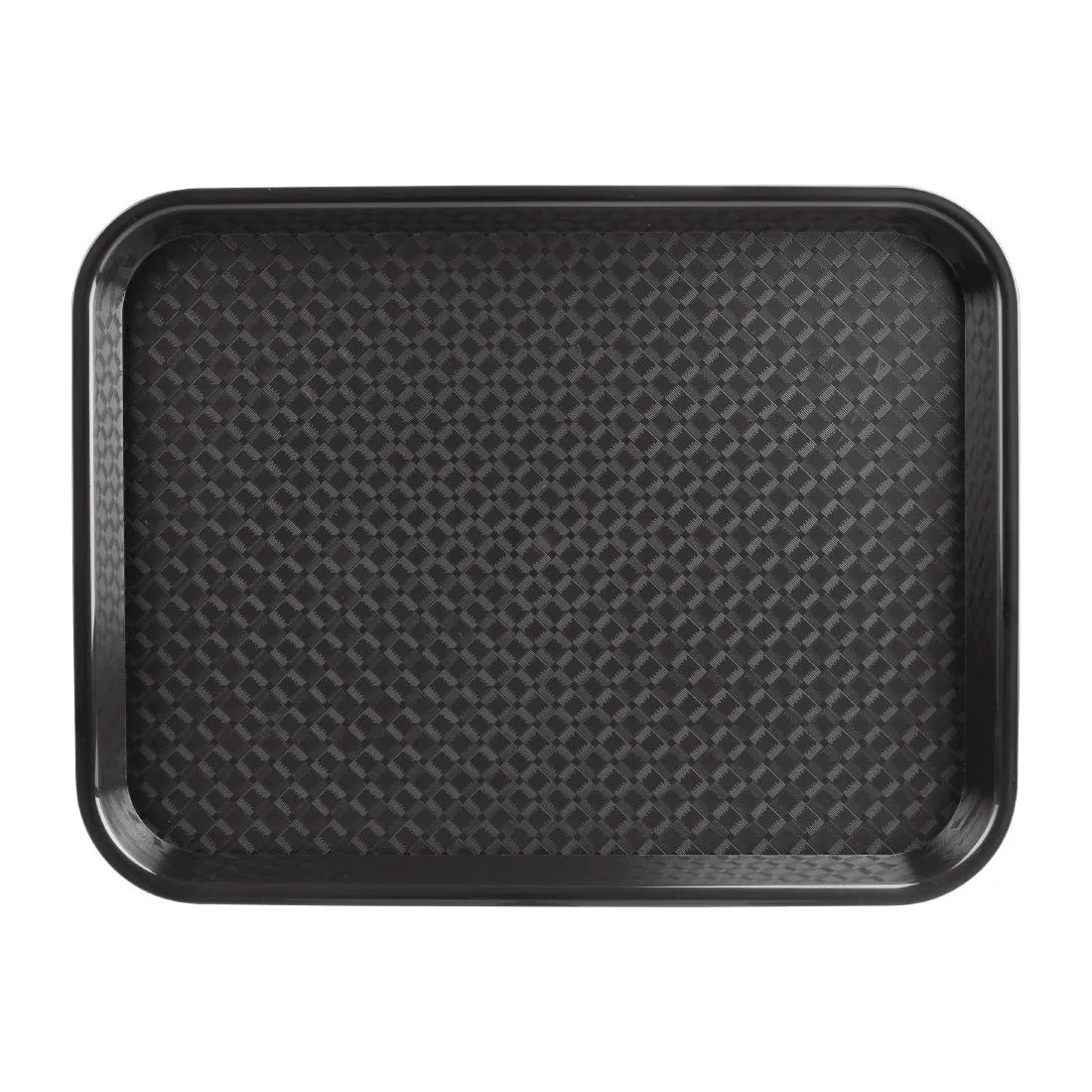 Schwarzes Kunststoff-Snacktablett