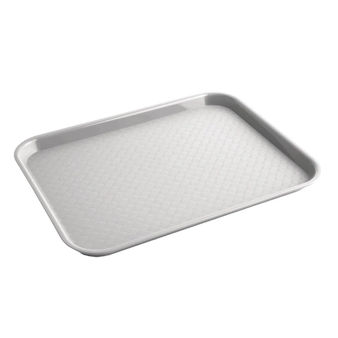 Tablett Fast-Food aus grauem Kunststoff