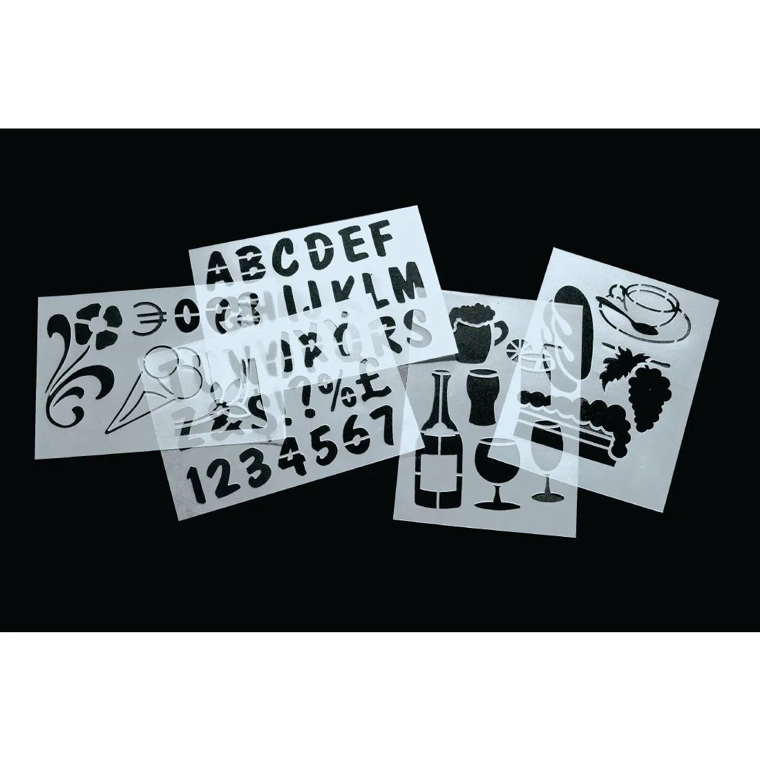 Schablonen-Set für Tafeln - Packung mit 5