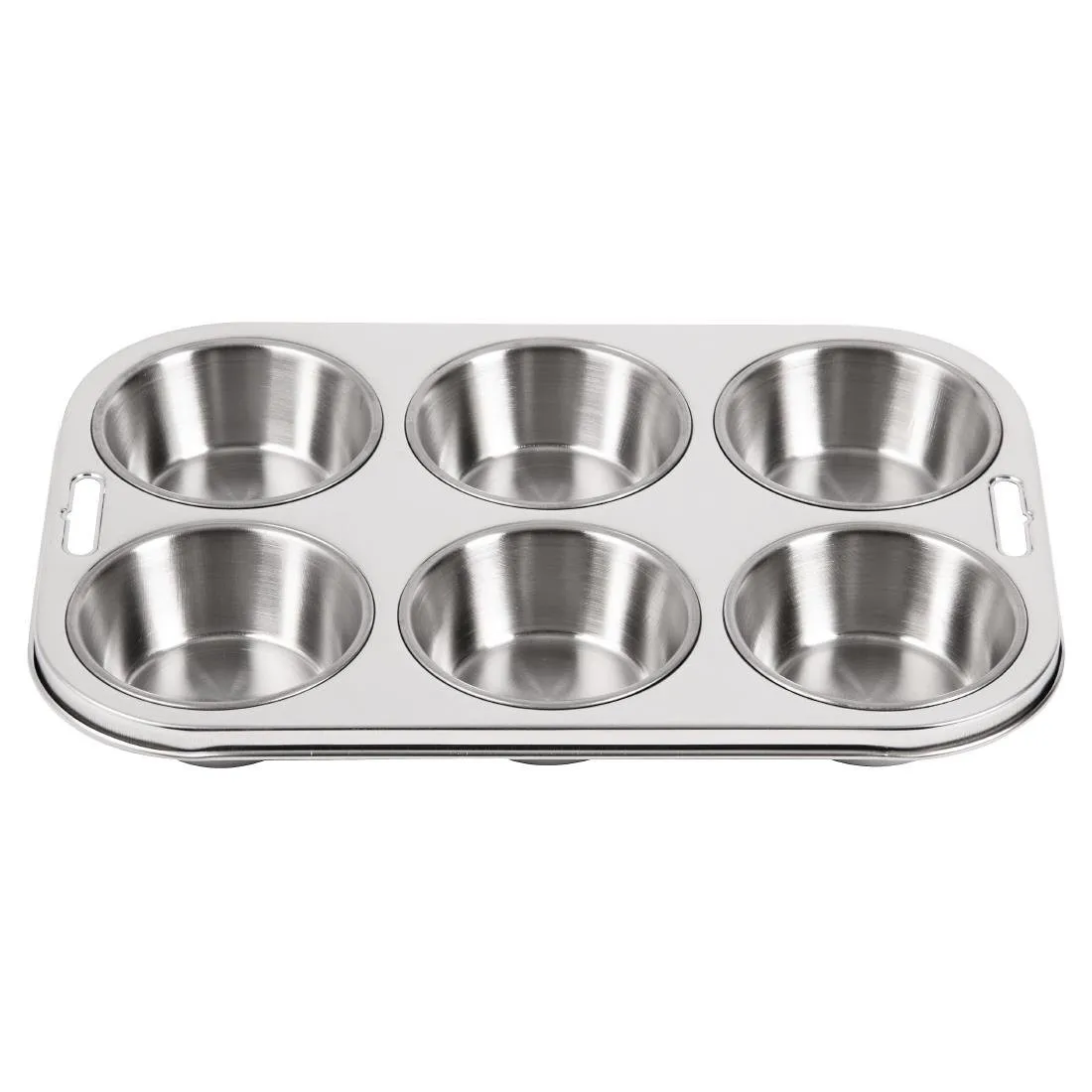 Sechser-Pack tiefe Muffinformen aus Edelstahl