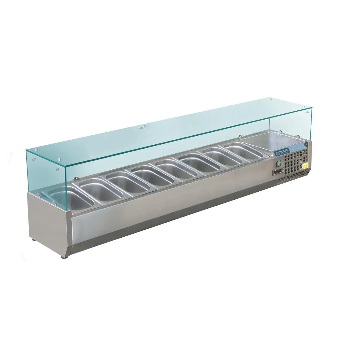 Kühlvitrine für Zutaten - 8 Behälter GN 1/3