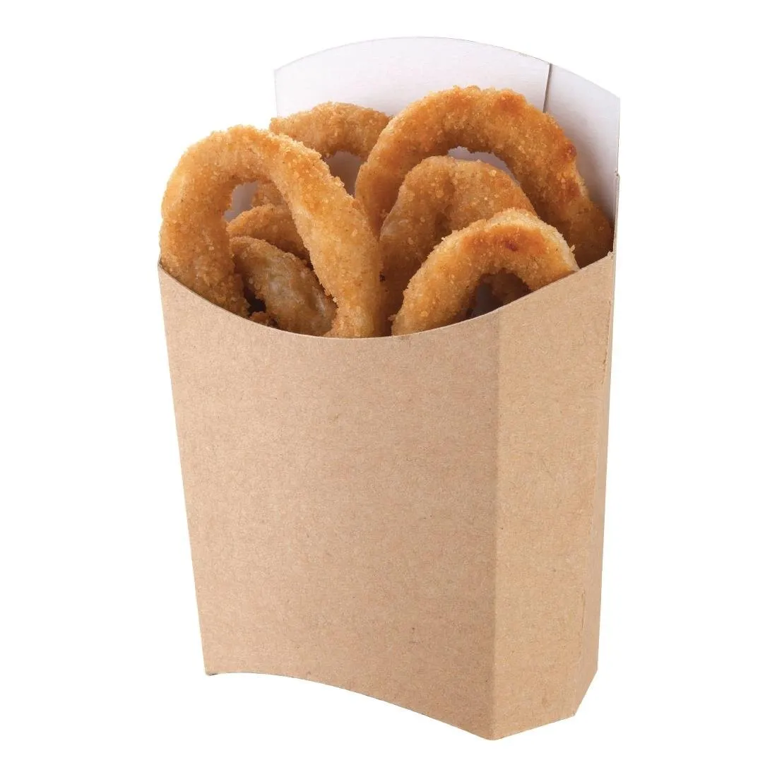 Große kompostierbare Pommes-Frites-Schachteln aus Kraftpapier - Packung mit 1000