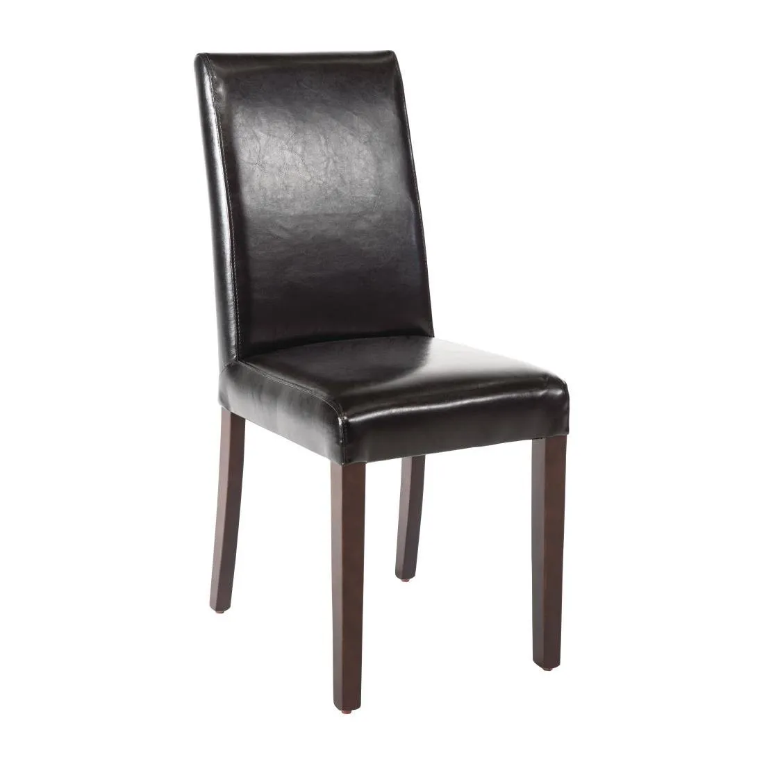 Stühle aus schwarzem Kunstleder - Set von 2