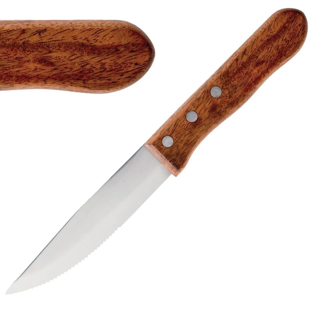 Steakmesser Jumbo mit Rosenholzgriff - Set mit 12 Stück