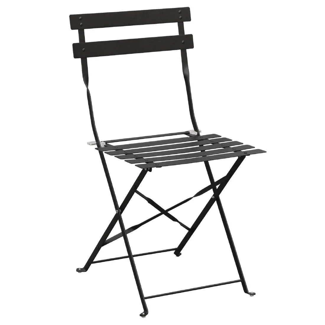 Stahl-Terrassenstühle - Schwarz - 2er-Set
