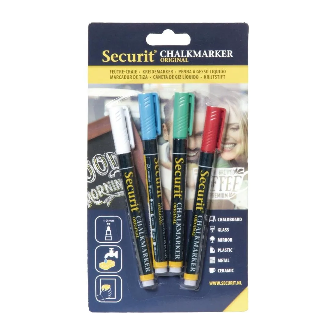 Sortiment Flüssigkreide-Marker - Set von 4