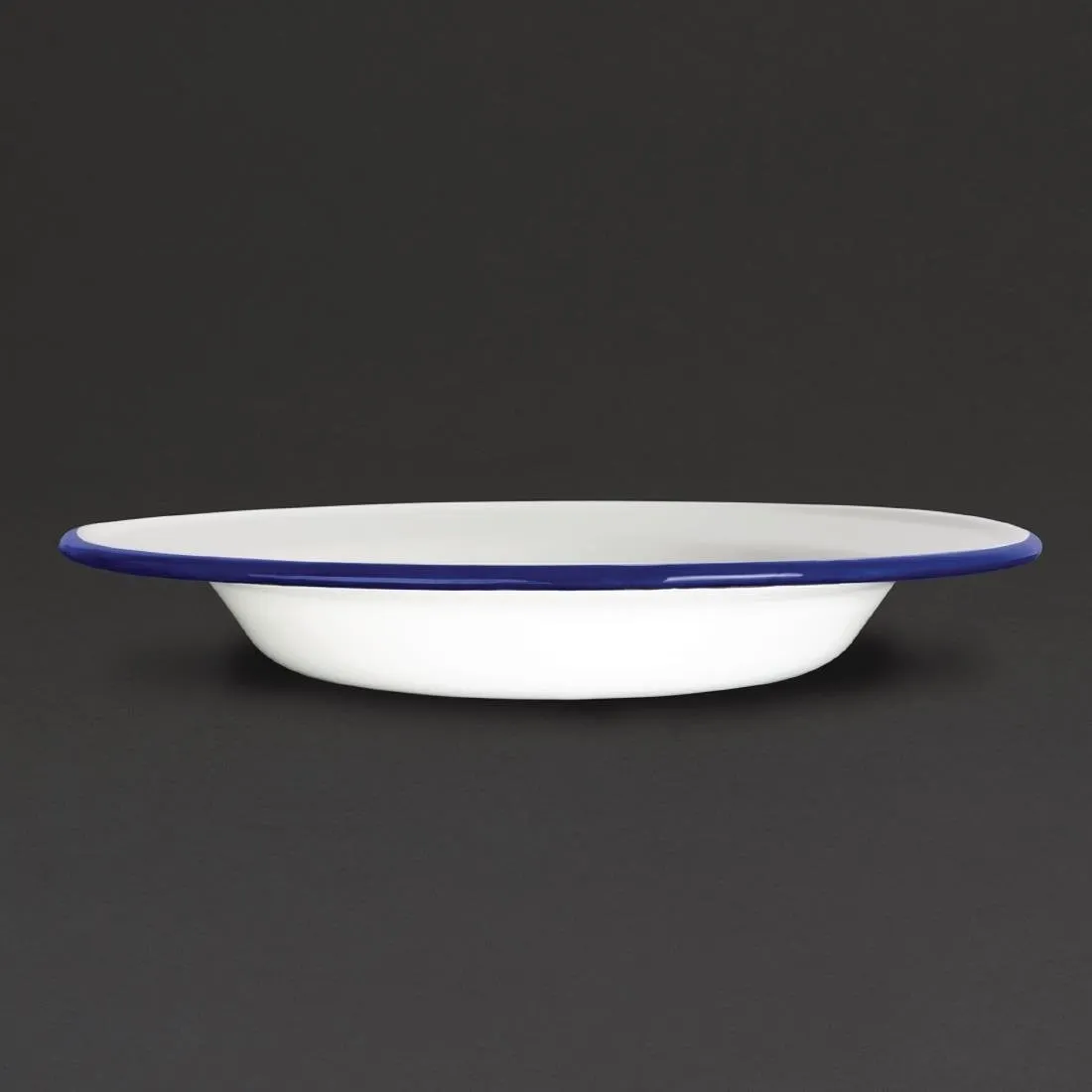 Tiefe Emaille-Stahlteller - Ø 245mm - Set mit 6